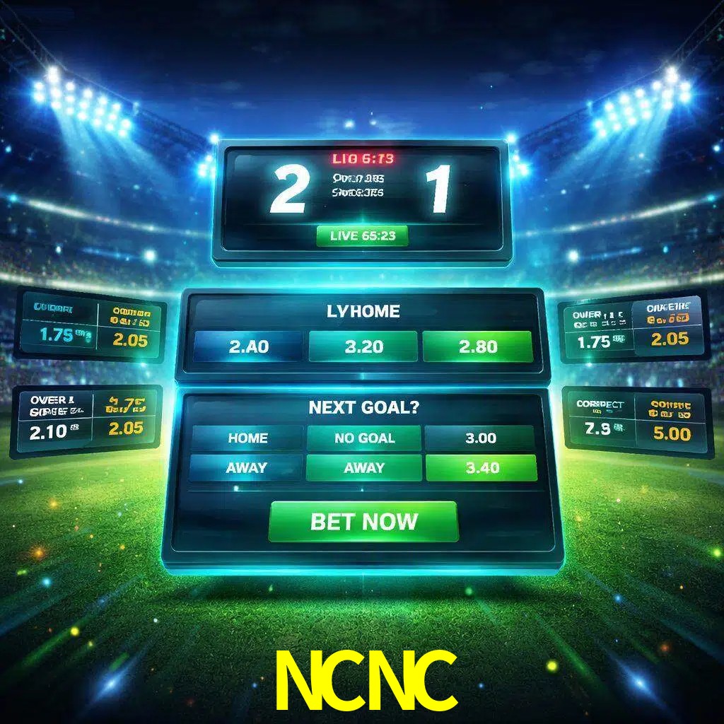 Vista de apuestas en vivo NCNC durante un partido en curso